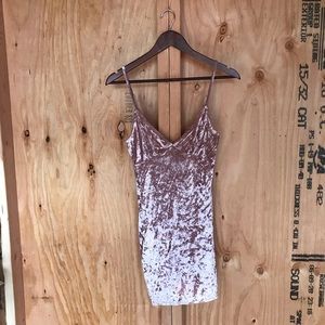 Y2K Women’s Size M Pink Crushed Velvet Mini Dress